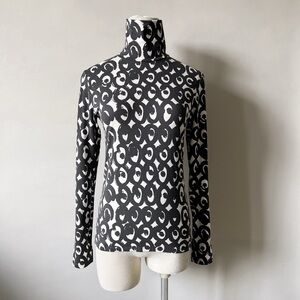Marimekko Kissapöllö Uniqlo Brushstroke Print Heattech Turtleneck